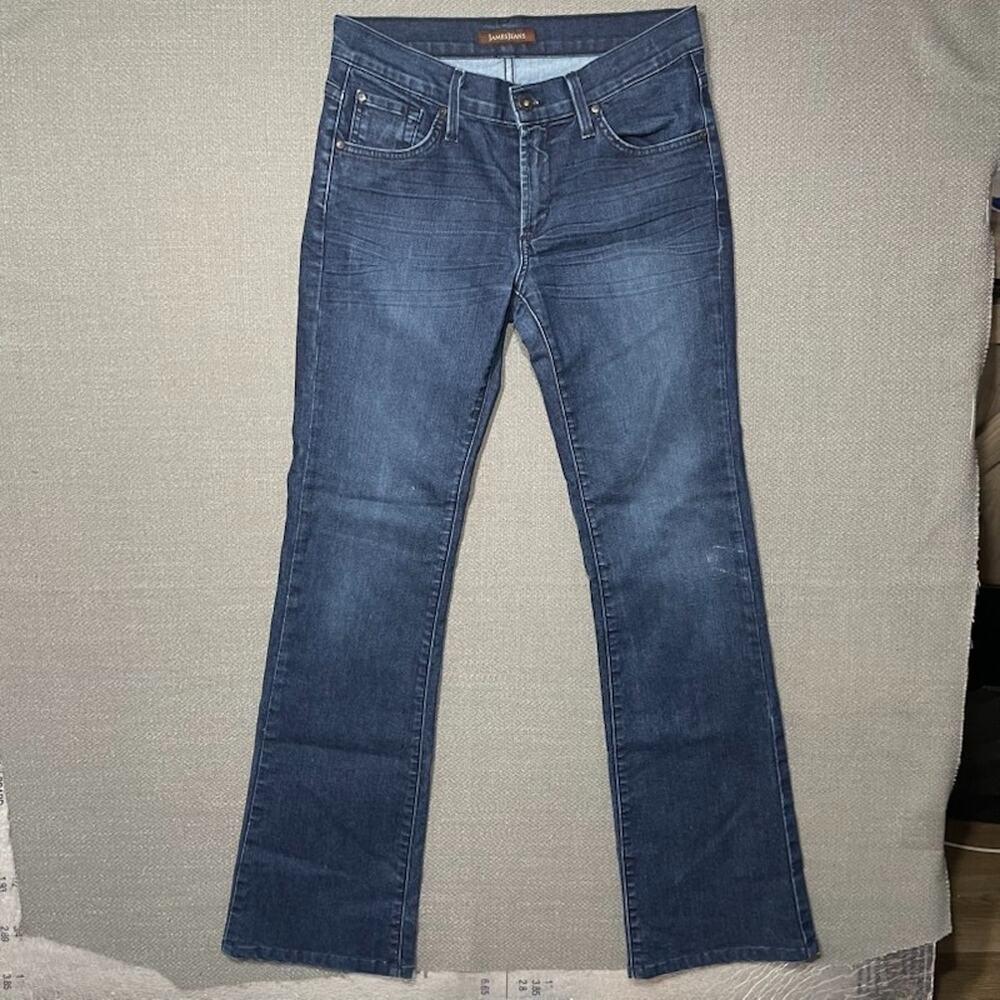 James Jeans Reboot Women's 28 Boot Cut Low Rise Jeans Dry Aged Denim